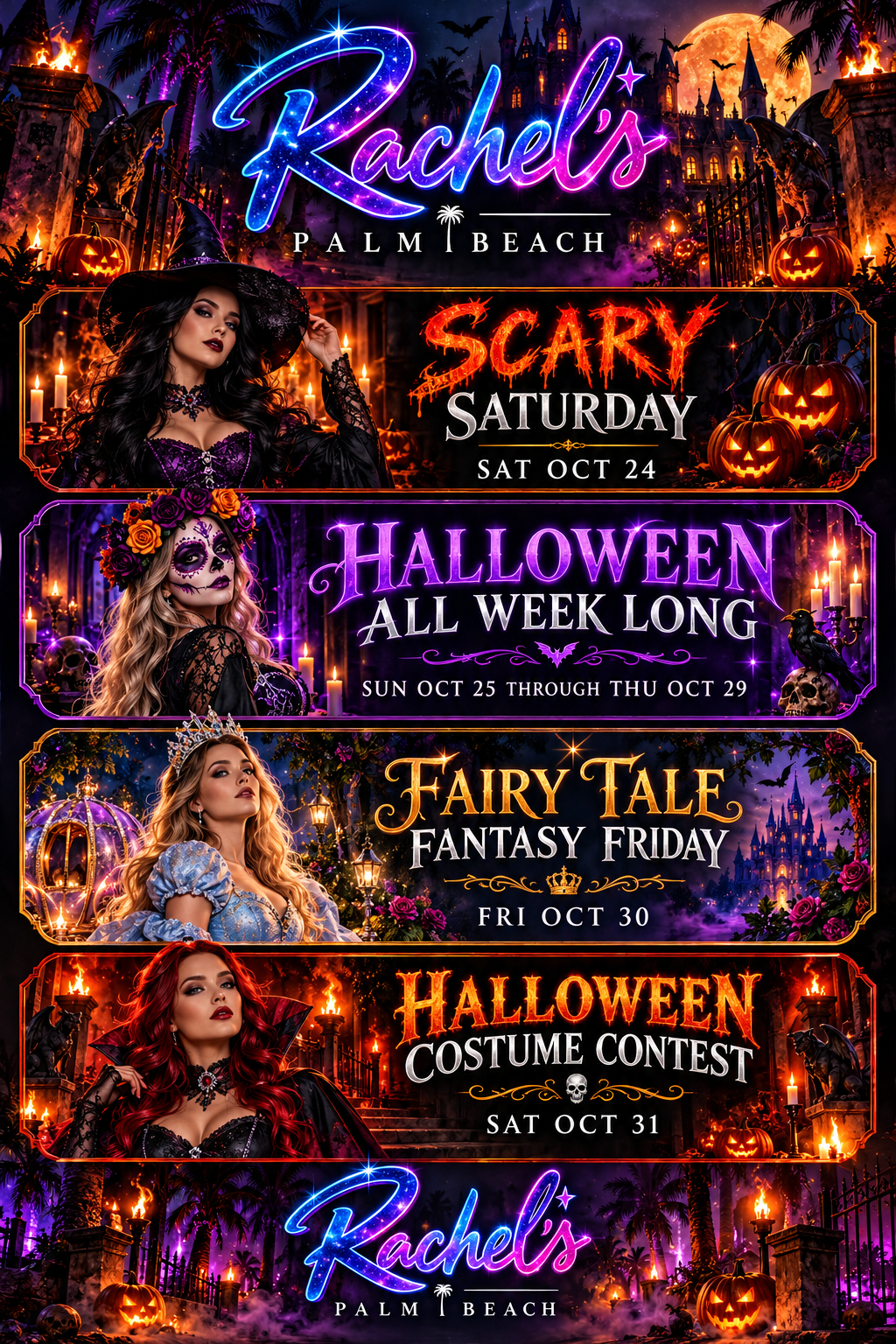 Rachel's Halloween Events 2026 Flyer